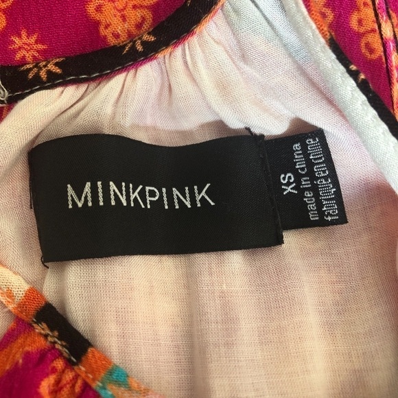MINKPINK Colorful pattern boho halter swing dress size XS - Picture 5 of 5